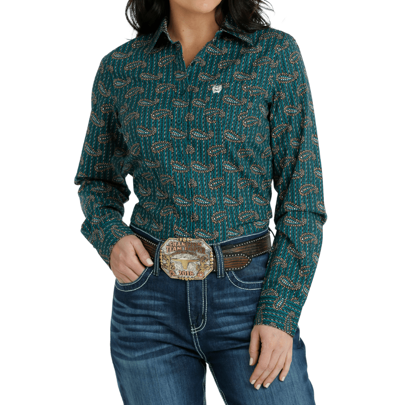 Teal 2025 cowboy shirt
