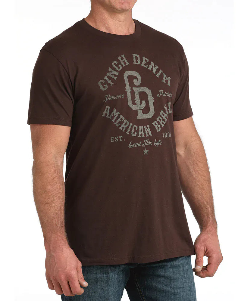 CINCH T-Shirt Cinch Men's Brown Graphic T-Shirt MTT1690716