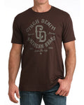 CINCH T-Shirt Cinch Men's Brown Graphic T-Shirt MTT1690716