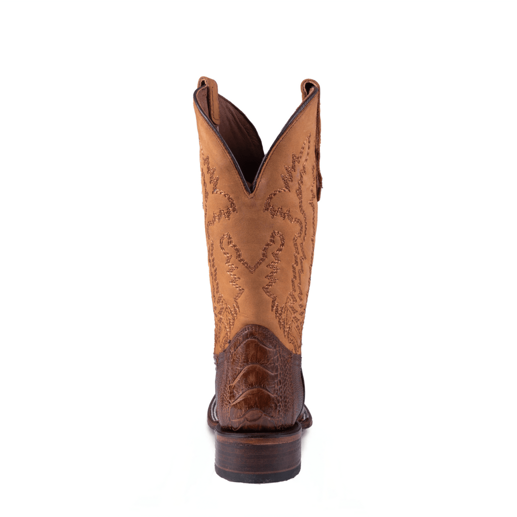 CIRCLE G BOOTS Boots Circle G Men's Brass/Yellow Ostrich Square Toe Western Boots L6059