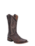 CIRCLE G BOOTS Boots Circle G Men's Chocolate Embroidery Wide Square Toe Western Boots L6296