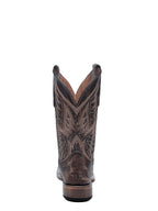 CIRCLE G BOOTS Boots Circle G Men's Chocolate Embroidery Wide Square Toe Western Boots L6296