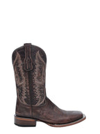 CIRCLE G BOOTS Boots Circle G Men's Chocolate Embroidery Wide Square Toe Western Boots L6296