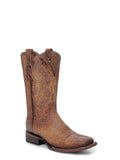 CIRCLE G BOOTS Boots Circle G Men's Honey Embroidery Wide Square Toe Western Boots L6300