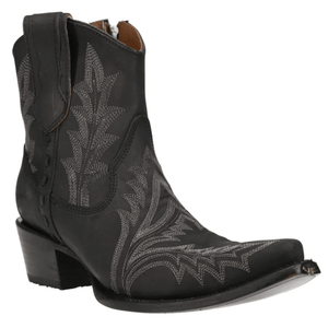 CIRCLE G BOOTS Boots Circle G Women's Black Embroidery Zipper Ankle Western Boots L5701