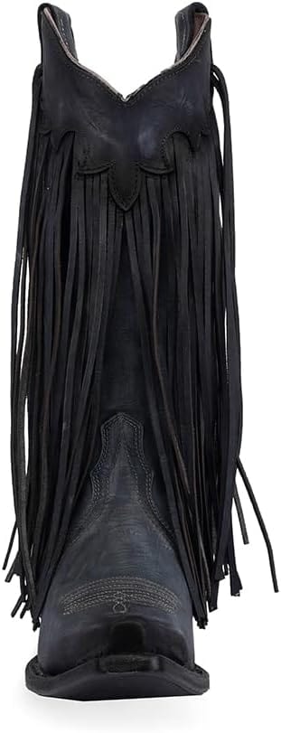 CIRCLE G BOOTS Boots Circle G Women's Blue Fringes Snip Toe Western Boots L6074