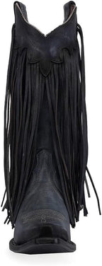 CIRCLE G BOOTS Boots Circle G Women's Blue Fringes Snip Toe Western Boots L6074
