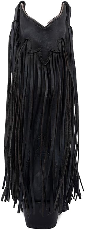 CIRCLE G BOOTS Boots Circle G Women's Blue Fringes Snip Toe Western Boots L6074