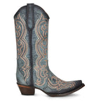 CIRCLE G BOOTS Boots Circle G Women's Blue Jean Embroidery Snip Toe Western Boots L5869
