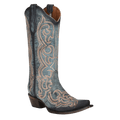 CIRCLE G BOOTS Boots Circle G Women's Blue Jean Embroidery Snip Toe Western Boots L5869