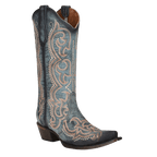 CIRCLE G BOOTS Boots Circle G Women's Blue Jean Embroidery Snip Toe Western Boots L5869
