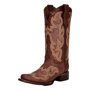 CIRCLE G BOOTS Boots Circle G Women's Brown Embroidered Western Boots L5803