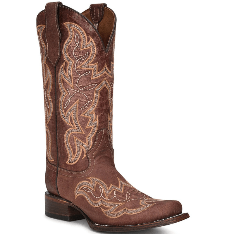 CIRCLE G BOOTS Boots Circle G Women's Brown Embroidered Western Boots L5803