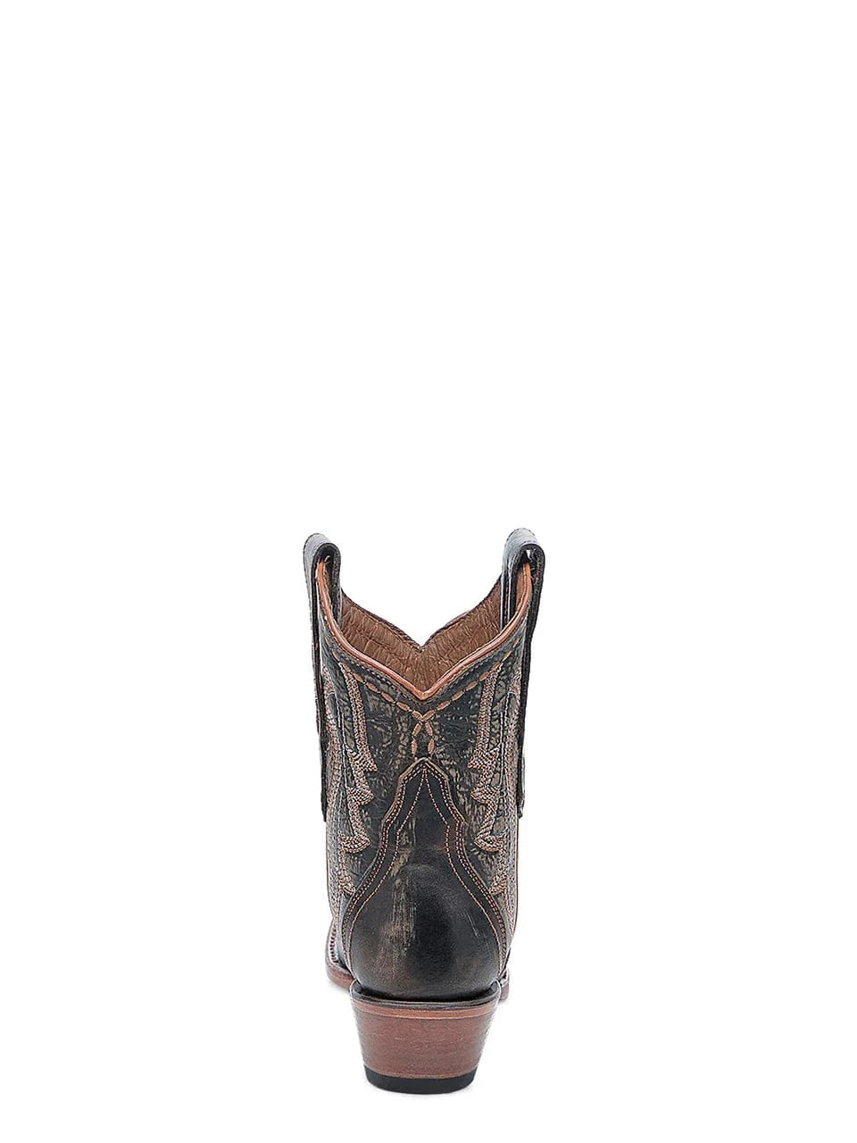 CIRCLE G BOOTS Boots Circle G Women's Chocolate Embroidery Snip Toe Ankle Booties L6240