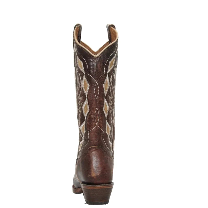 CIRCLE G BOOTS Boots Circle G Women's Chocolate Laser & Embroidered Western Boot L6285
