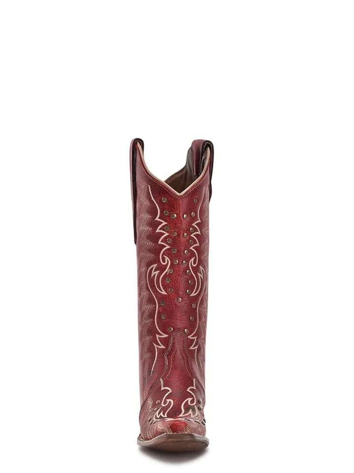CIRCLE G BOOTS Boots Circle G Women's Embroidery & Stueds Red Western Boot L6117