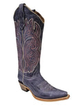 CIRCLE G BOOTS Boots Circle G Women's Lilac Embroidery Snip Toe Western Boot L6328