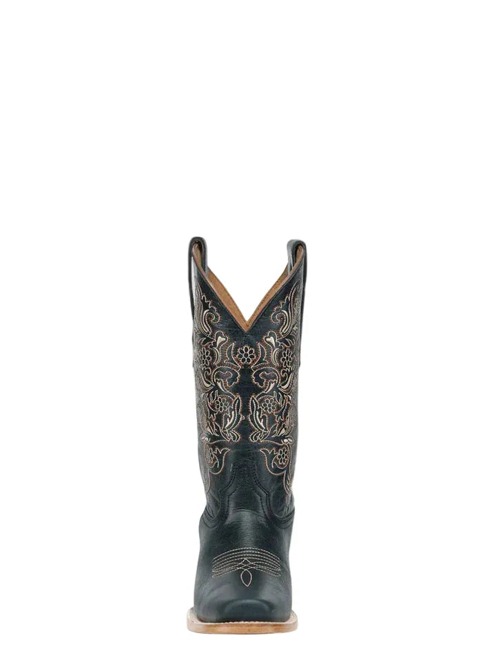 CIRCLE G BOOTS Boots Circle G Women's Navy Floral Embroidered Western Boots L6350