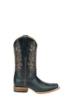 CIRCLE G BOOTS Boots Circle G Women's Navy Floral Embroidered Western Boots L6350
