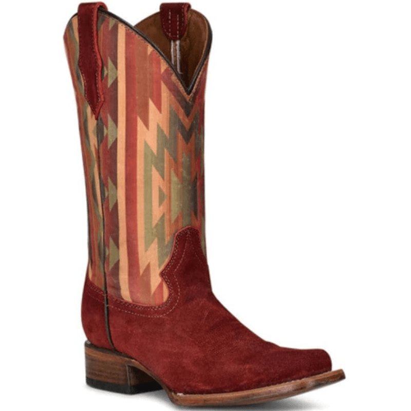 CIRCLE G BOOTS Boots Circle G Women's Serape Wine Cowgirl Boots L5725
