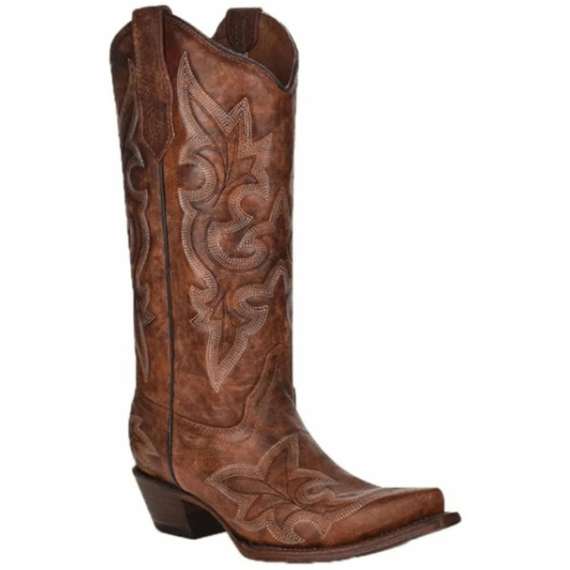 CIRCLE G BOOTS Boots Circle G Women's Tan Embroidery Western Boots L5780
