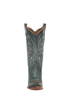 CIRCLE G BOOTS Boots Circle G Women's Triad Blue Embroidered Snip Toe Western Boots L8069