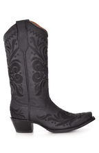 CORRAL BOOTS Boots Circle G Women's Black Filigree Embroidery Snip Toe Western Boots L5433