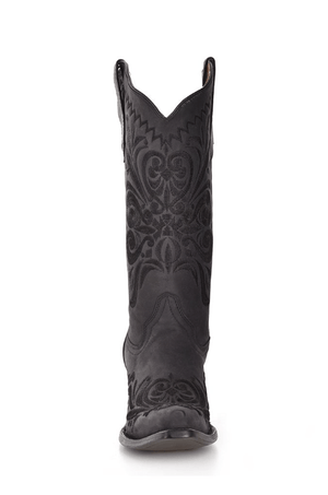 CORRAL BOOTS Boots Circle G Women's Black Filigree Embroidery Snip Toe Western Boots L5433