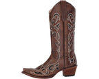 CORRAL BOOTS Boots Circle G Women's Brown Side Embroidery Snip Toe Western Boots L5247