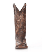 CORRAL BOOTS Boots Circle G Women's Distressed Brown/Bone Dragonfly Embroidery Square Toe Cowgirl Boots