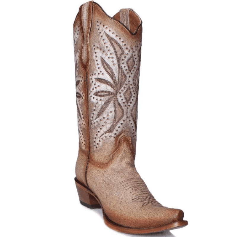 CORRAL BOOTS Boots Circle G Women's Straw Laser Embroidery Cowgirl Boots L2002