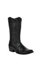 CORRAL BOOTS Boots Corral Men's Black Alligator Inlay Exotic Cowboy Boots A5104