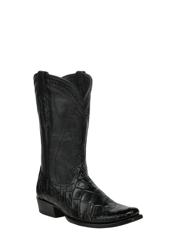 CORRAL BOOTS Boots Corral Men's Black Alligator Inlay Exotic Cowboy Boots A5104