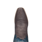 CORRAL BOOTS Boots Corral Men's Brown/Navy Blue Ostrich Embroidery Horseman Toe Western Boots A4402