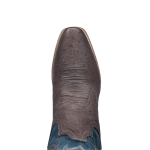 CORRAL BOOTS Boots Corral Men's Brown/Navy Blue Ostrich Embroidery Horseman Toe Western Boots A4402