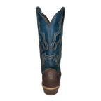 CORRAL BOOTS Boots Corral Men's Brown/Navy Blue Ostrich Embroidery Horseman Toe Western Boots A4402