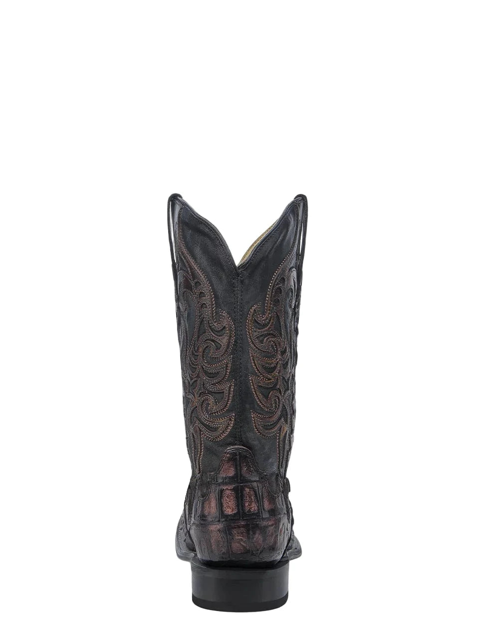 CORRAL BOOTS Boots Corral Men's Chocolate Caiman Embroidery & Overlay Western Boots 4774