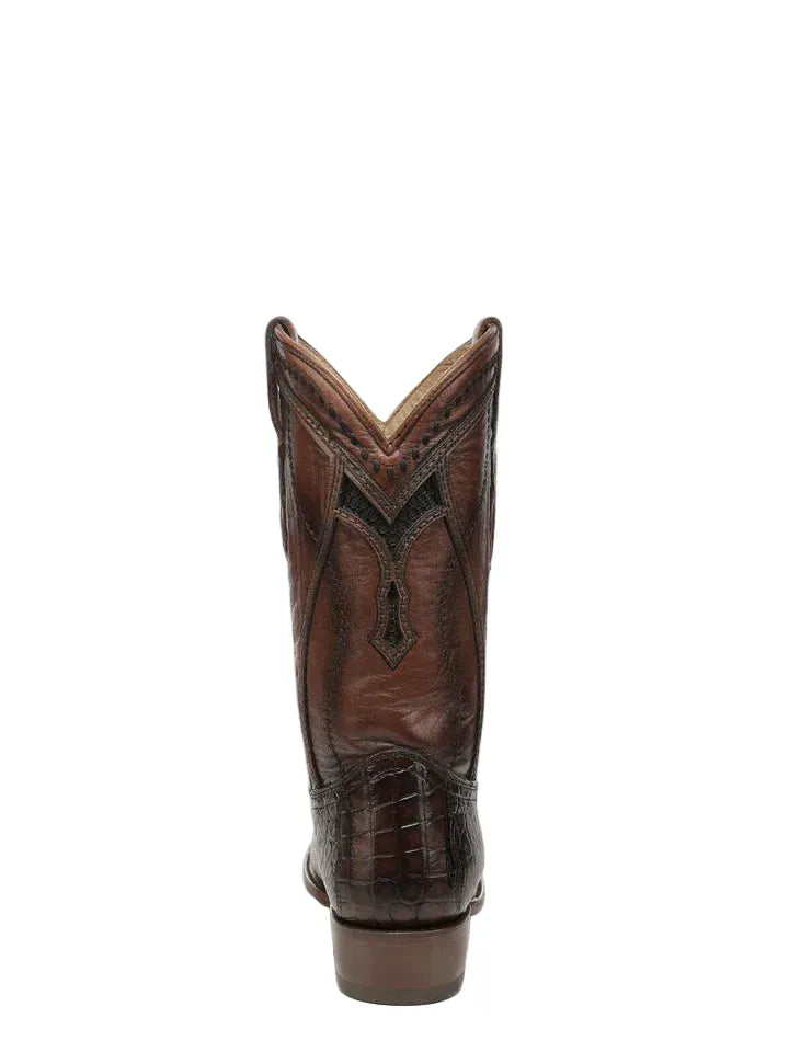 CORRAL BOOTS Boots Corral Men's Honey Brown Alligator Inlay Exotic Cowboy Boots A5105
