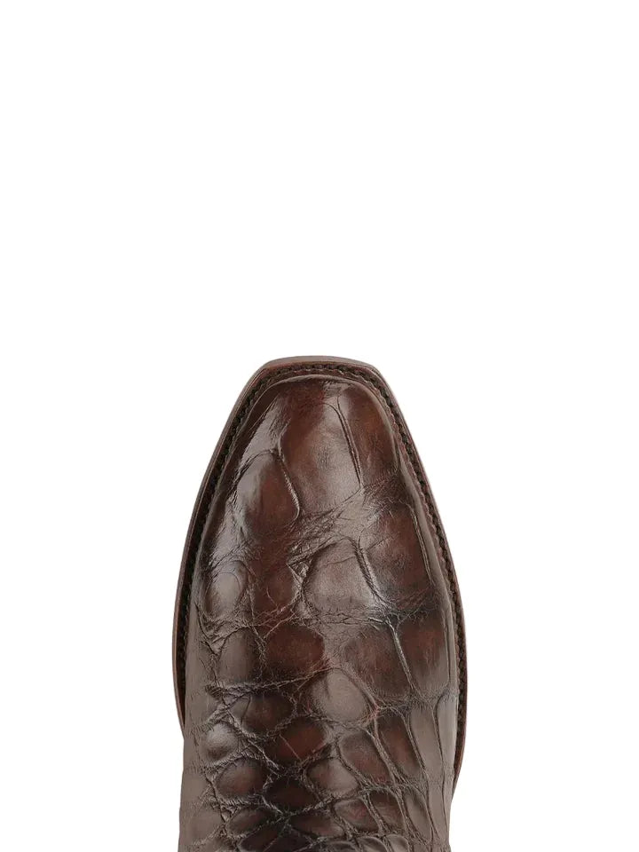 CORRAL BOOTS Boots Corral Men's Honey Brown Alligator Inlay Exotic Cowboy Boots A5105