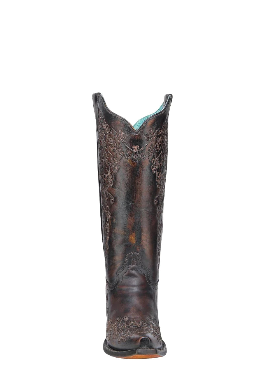 CORRAL BOOTS Boots Corral Women's Black & Honey Floral Embroidery Western Boots A4801