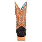 CORRAL BOOTS Boots Corral Women's Black/Sand Pirarucu Arapaima Square Toe Exotic Western Boots A4204