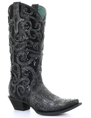 CORRAL BOOTS Boots Corral Women's Black Studded Western Fashion Boots C3446