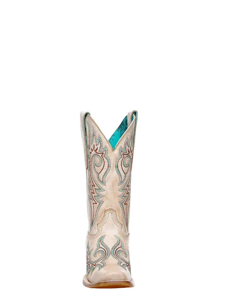 CORRAL BOOTS Boots Corral Women's Bone Blue and Red Embroidered Western Boots Z5444