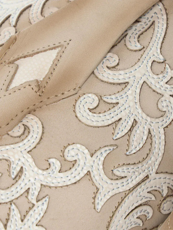 CORRAL BOOTS Boots Corral Women's Bone Overlay & Embroidered Snip Toe Wester Boots A5070