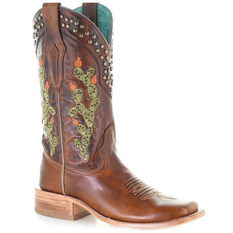CORRAL BOOTS Boots Corral Women's Brown Cactus Embroidered Boots A4060