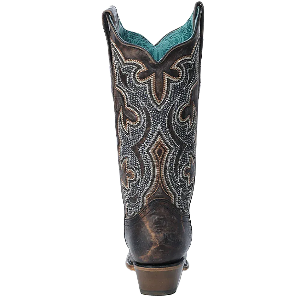 CORRAL BOOTS Boots Corral Women's Brown Embroidered Snip Toe Western Boot Z5289