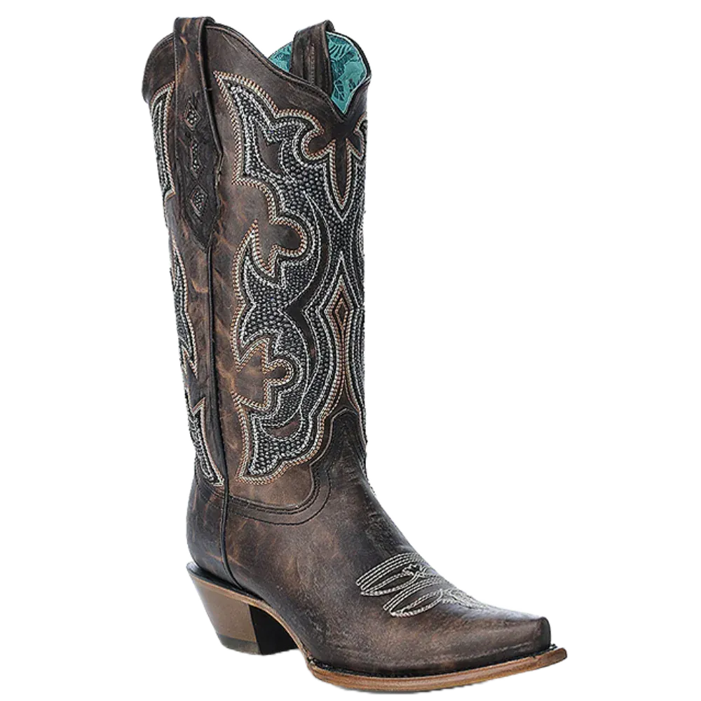 CORRAL BOOTS Boots Corral Women's Brown Embroidered Snip Toe Western Boot Z5289