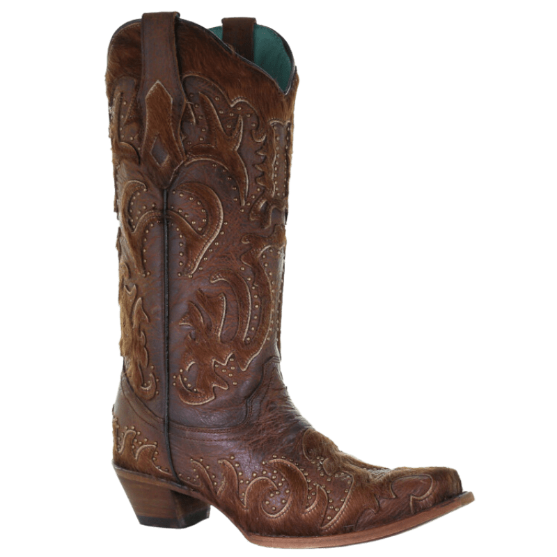 CORRAL BOOTS Boots Corral Women's Brown Fur Snip Toe Western Boots C3576