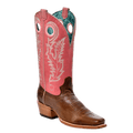 CORRAL BOOTS Boots Corral Women's Brown/Pink Embroidery Square Toe Western Boots A4459