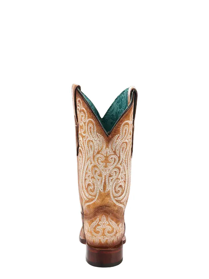 CORRAL BOOTS Boots Corral Women's Camel Luminescent Embroidery Straw Western Boots A4580